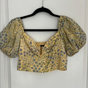 Abercrombie & Fitch Floral Puff Sleeve Top